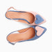 Asymmetrical ballet flats in blue and pink suede Phoenix