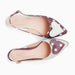 Asymmetric ballet flats in white and purple Senna natural leather