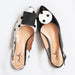 Joy black and white asymmetric natural leather ballet flats