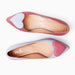 Asymmetric ballerinas in purple natural leather with lilac Faith