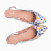 Sparks printed natural leather cut-out ballerinas