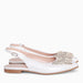 Cosima pearl white natural leather ballet flats