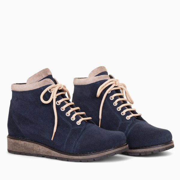 Diane Marie Bocanci dama Ghete dama din piele intoarsa albastra Miriam