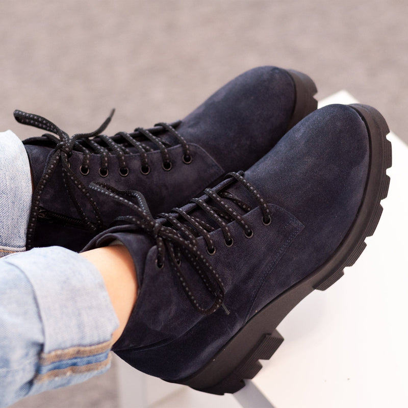 Diane Marie Bocanci dama Ghete dama din piele intoarsa gri/bleumarin Norway