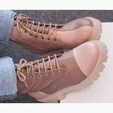 Diane Marie Bocanci dama Ghete dama din piele naturala bej cu roz Halle