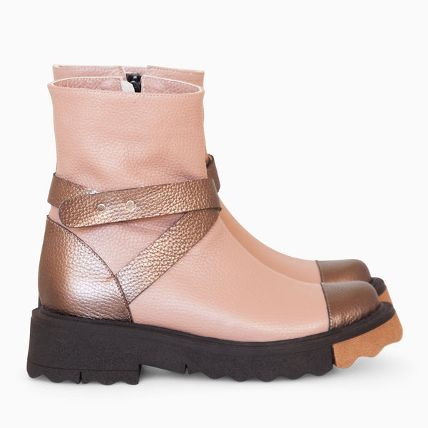 Diane Marie Bocanci dama Ghete dama din piele naturala bej Pasadena