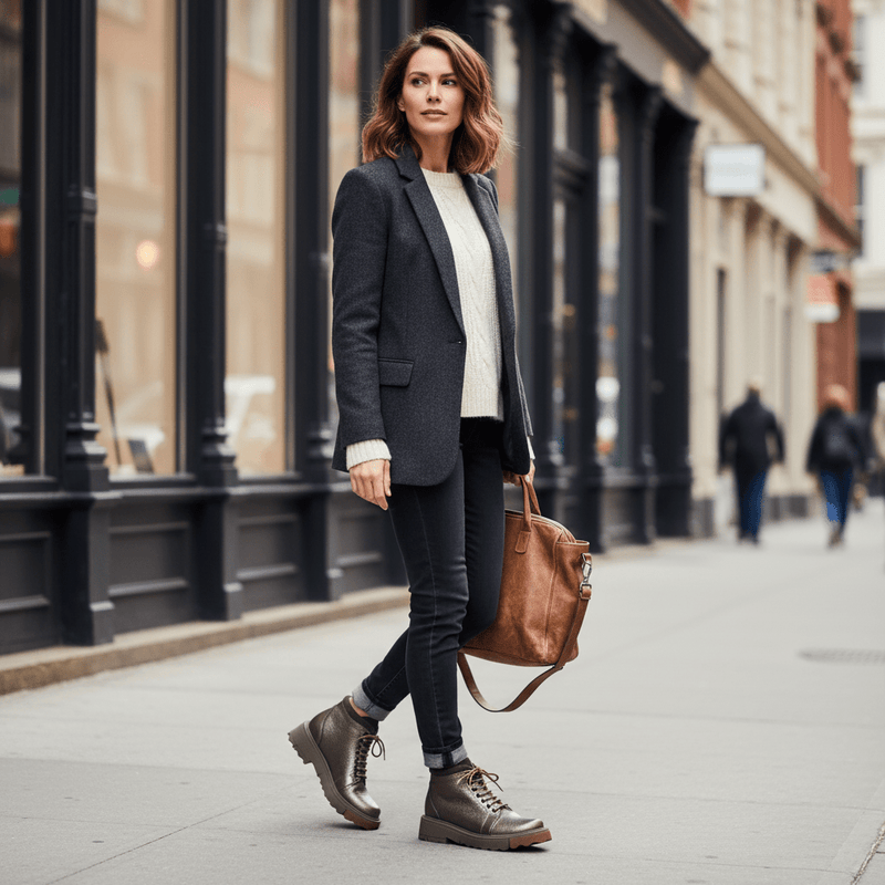 Diane Marie Bocanci dama Ghete dama din piele naturala bronz Alice