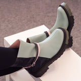 Diane Marie Bocanci dama Ghete dama din piele naturala menta cu bleumarin Mellon