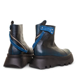 Diane Marie Bocanci dama Ghete dama din piele naturala negru cu albastru Amos