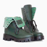 Diane Marie Bocanci dama Ghete dama din piele naturala verde Ebba