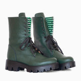 Diane Marie Bocanci dama Ghete dama din piele naturala verde Ebba