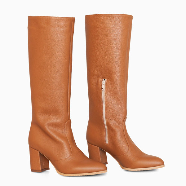 Diane Marie Cizme Dama Cizme dama cu toc din piele naturala coniac Laurie