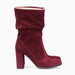 Women's burgundy Cadence suede boots