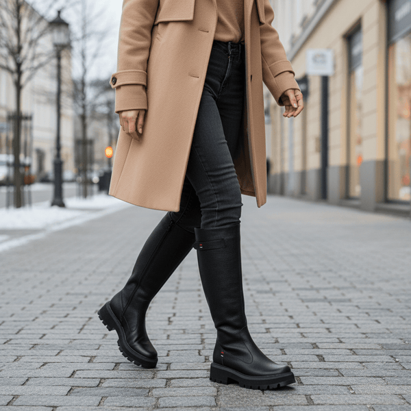 Diane Marie Cizme Dama Cizme dama din piele naturala neagra Denver