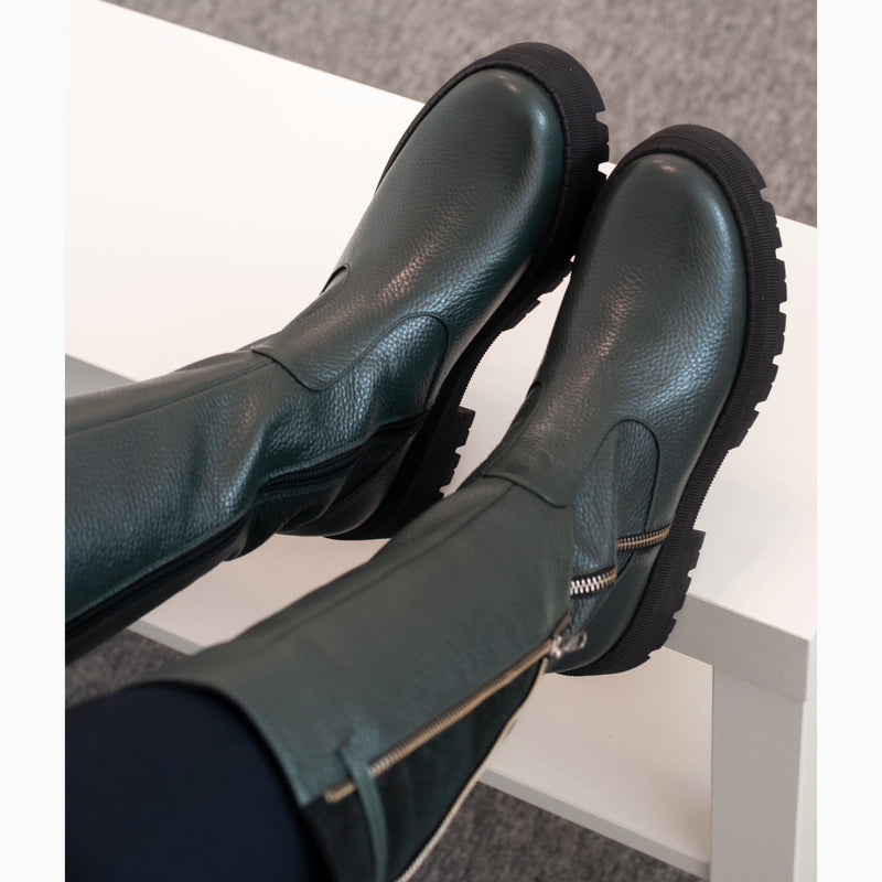 Diane Marie Cizme Dama Cizme dama din piele naturala verde Nadine