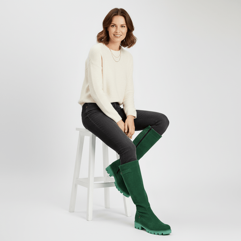 Diane Marie Cizme Dama Cizme dama din piele naturala verde Sydney