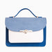 Women's blue suede bag with blue Melanie