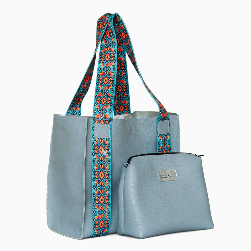 Diane Marie Geanta dama Geanta tote din piele naturala bleu Hailey