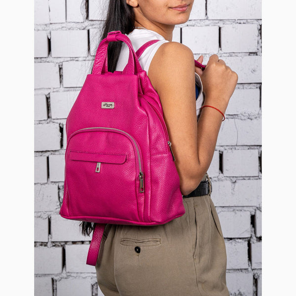 Diane Marie Geanta dama Rucsac dama din piele naturala fuchsia Theo