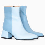 Diane Marie Ghete Dama Botine cu toc comod din piele naturala bleu cu turqoise