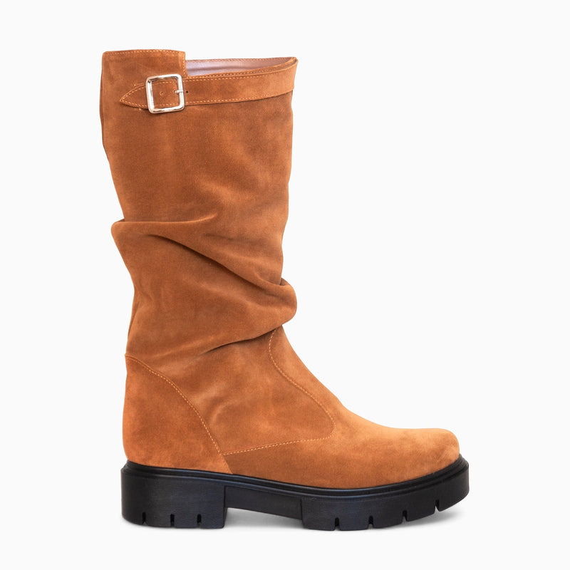 Diane Marie Ghete Dama Cizme dama din piele intoarsa coniac Margaret