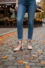 Diane Marie Ghete Dama Ghete dama cu toc din piele intoarsa bej Sirat