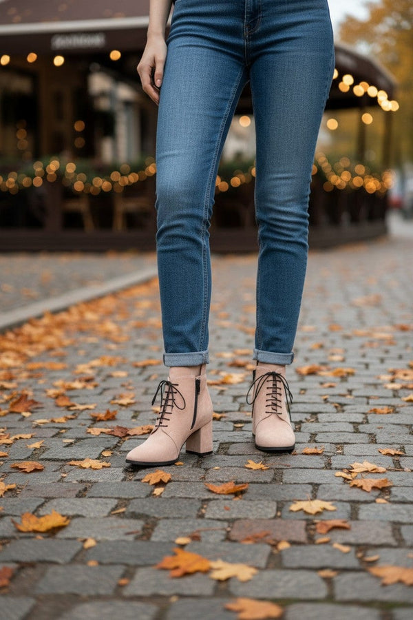 Diane Marie Ghete Dama Ghete dama cu toc din piele intoarsa bej Sirat