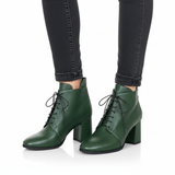 Diane Marie Ghete Dama Ghete dama cu toc din piele naturala verde Olivia