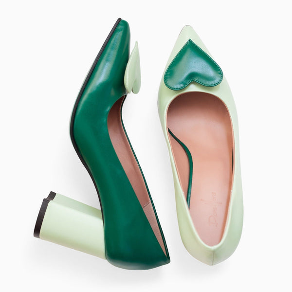 Diane Marie Pantofi Dama Pantofi asimetrici din piele naturala verde Georgia