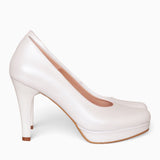 Diane Marie Pantofi Dama Pantofi de mireasa cu platforma din piele naturala alba Renate