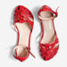 Sandals with a low sole in fuchsia Selene natural leather