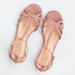Sandals with a low sole made of natural leather Salma