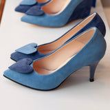Diane Marie Pantofi Dama Stiletto asimetric din piele naturala bleu cu albastru Flavia