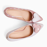 Diane Marie Pantofi Dama Stiletto asimetric din piele naturala roz cu buline albe Solana
