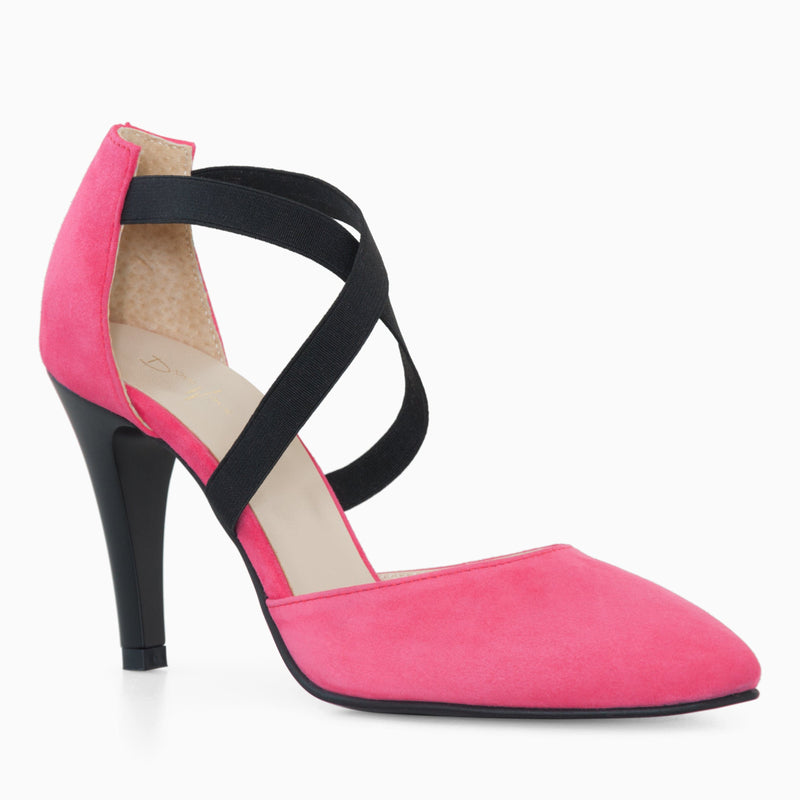 Diane Marie Pantofi Dama Stiletto decupat din piele naturala fuchsia Allegria