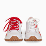 Diane Marie Pantofi sport Pantofi dama din piele naturala alba cu inimi rosii Marion