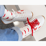 Diane Marie Pantofi sport Pantofi dama din piele naturala alba cu inimi rosii Marion