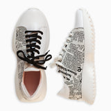 Diane Marie Pantofi sport Pantofi dama din piele naturala cu print ziar Zuma