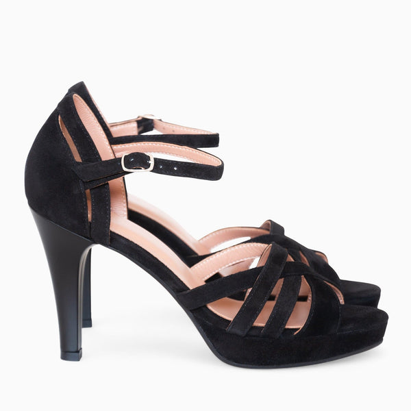 Diane Marie Sandale dama Sandale dama din piele intoarsa neagra Sicily