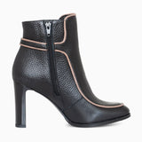 Diane Marie Shoes Botine dama cu toc din piele naturala neagra Brioni