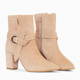 Diane Marie Shoes Botine dama din piele naturala intoarsa nude Laureen