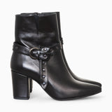 Diane Marie Shoes Botine dama din piele naturala neagra Carlyle