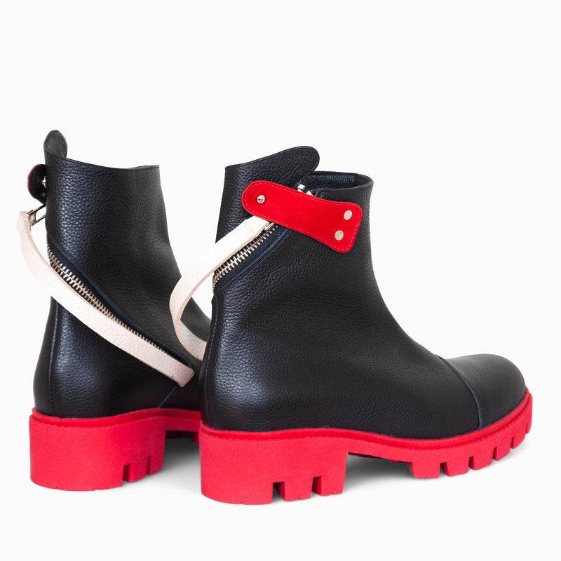 Diane Marie Shoes Ghete dama din piele naturala neagra Dutton