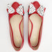 Ballerinas with bow in red natural leather Kyra