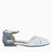 Ballerinas cut out of blue and gray Noor natural leather