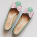 Zoey mint natural leather ballet flats