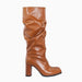 Women's boots with heels made of natural leather Giovanna