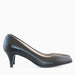 Women's shoes with a comfortable heel made of natural black Madison leather
