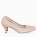 Women's shoes with a comfortable heel in nude Bree natural leather