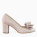 Women's shoes with a comfortable heel made of natural leather, mother-of-pearl, Carolyn